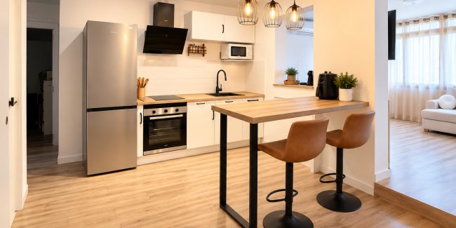 Cocina escandinava moderna y despejada (1)