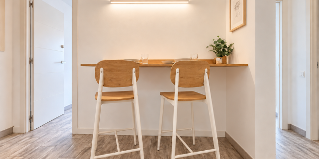 Rincón de desayuno minimalista escandinavo